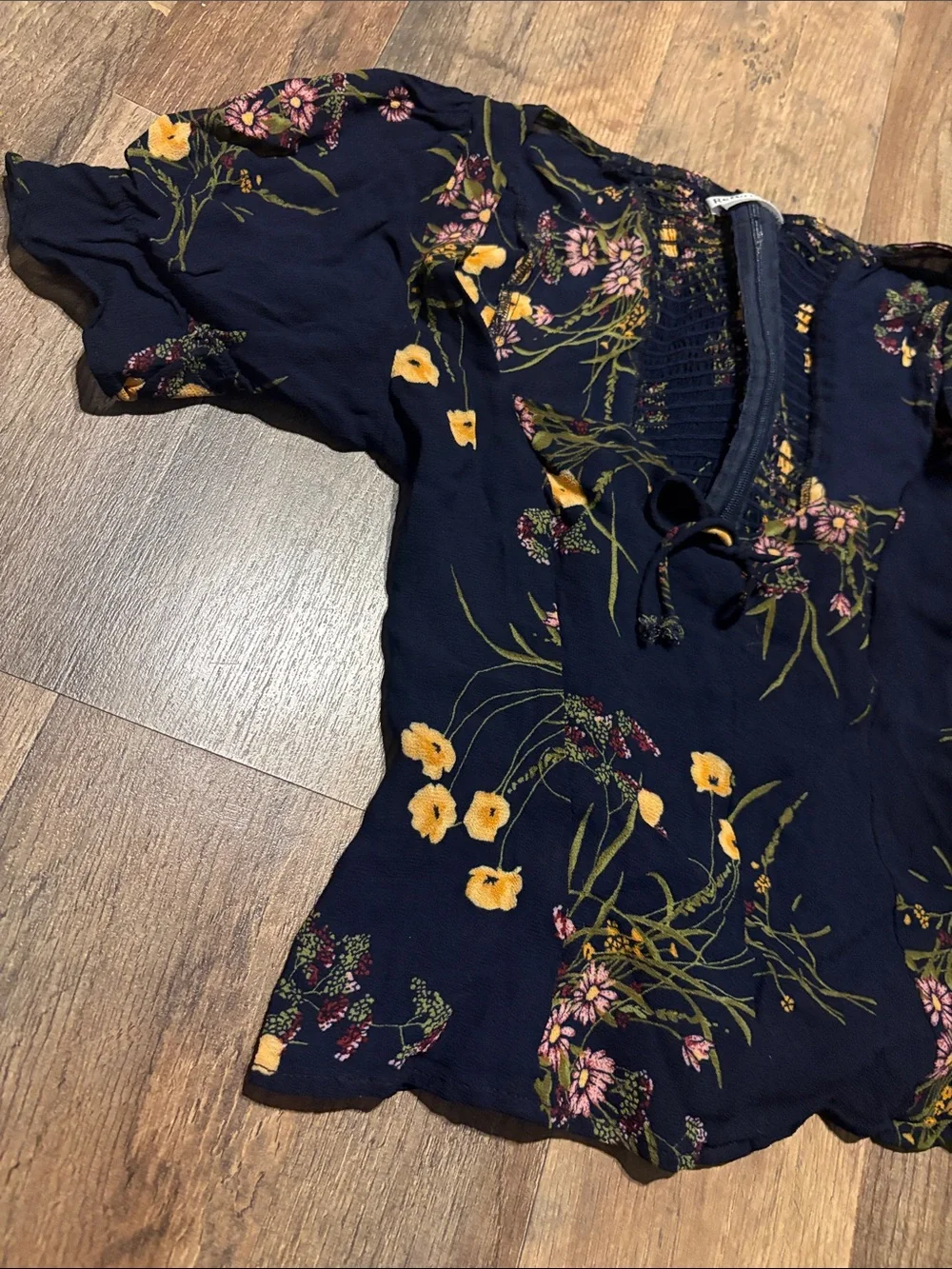 Reformation Floral Puff Sleeve Blouse